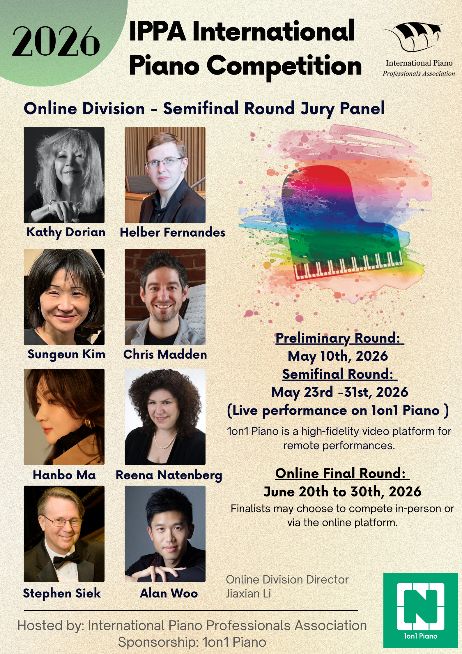 Ippa 26 IPPA Online – Semifinal Competition – International Piano ...